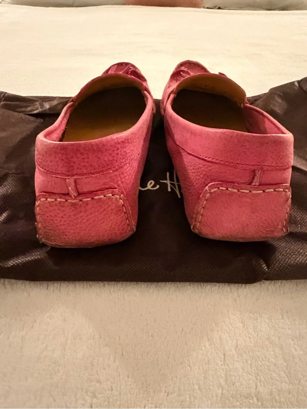 Cole Haan Pink Suede Tassel Loafers - Women's